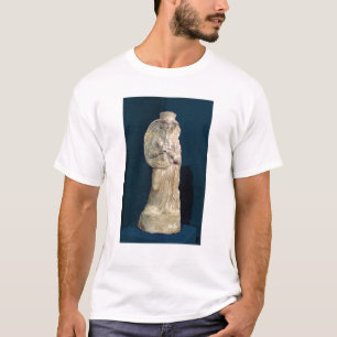 Camiseta Estatueta de uma mulher que joga uma flauta dobro