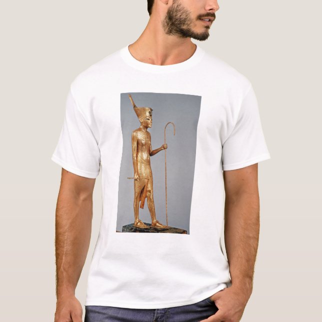 Camiseta Estatueta do rei que veste a coroa vermelha de (Frente)