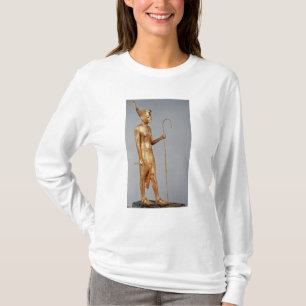 Camiseta Estatueta do rei que veste a coroa vermelha de