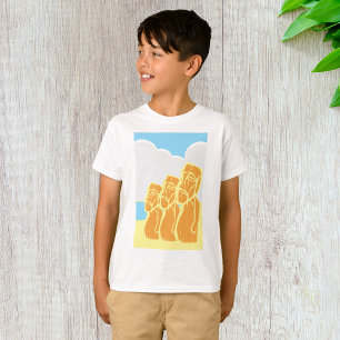 Camiseta Estatuetas Moai da Ilha de Páscoa