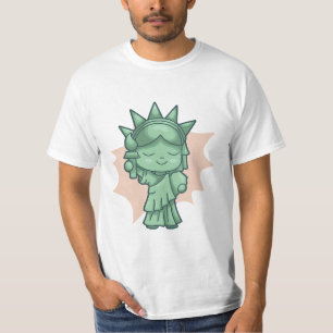 CAMISETA ESTATUTO DE CHIBI DA LIBERDADE NOVA IORQUE