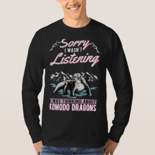 Camiseta Estava Pensando Em Dragões Komodo
