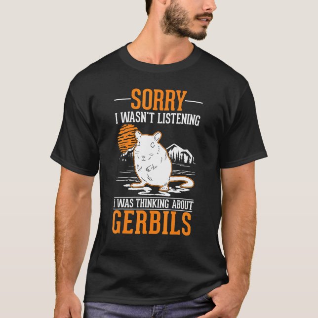 Camiseta Estava pensando em Gerbils (Frente)