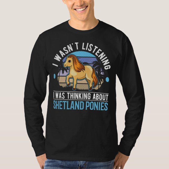 Camiseta Estava Pensando Em Pôs Shetland (Frente)