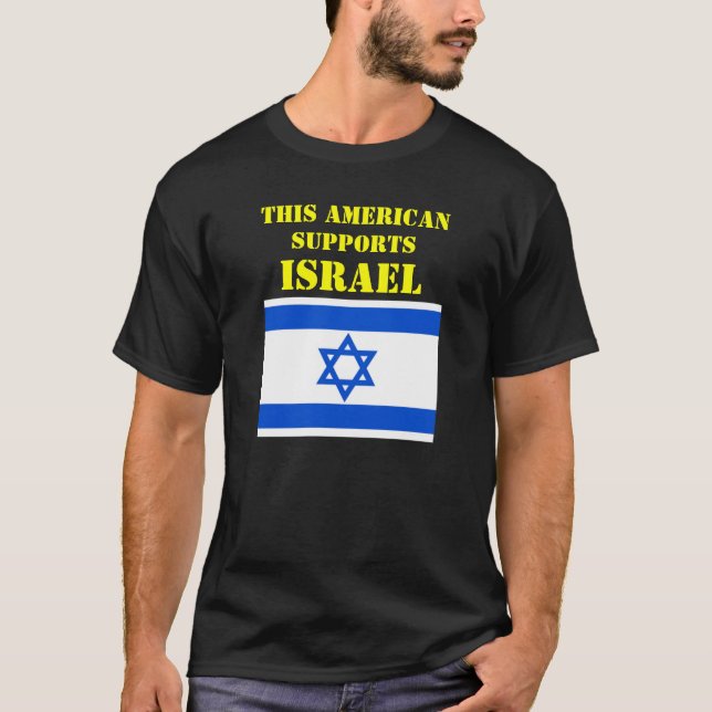 CAMISETA ESTE AMERICANO APOIA ISRAEL (Frente)