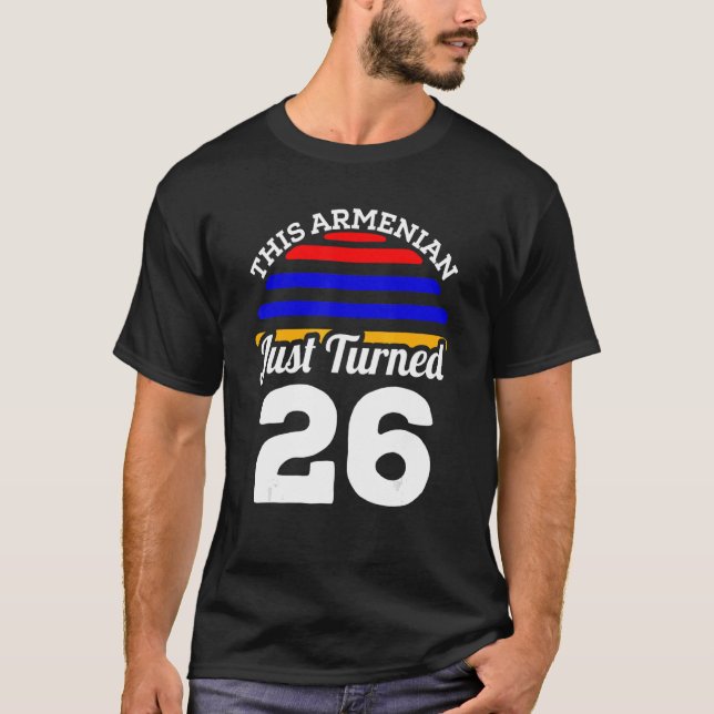 Camiseta Este Armênio acabou de virar 26 Armênia 26 (Frente)