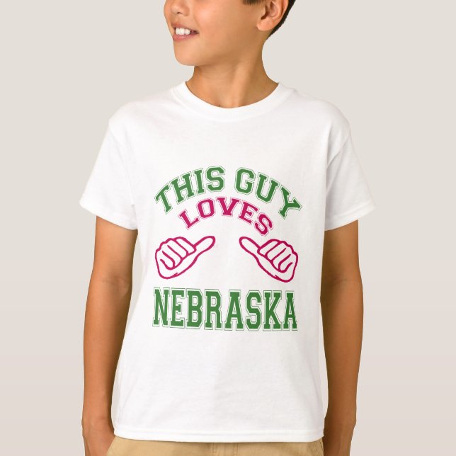 Camiseta Este as caras amam Nebraska. (Frente)