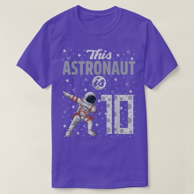 Camiseta Este Astronauta É 10 Astronauta Dabbing, 10º Nasci (Frente do Design)