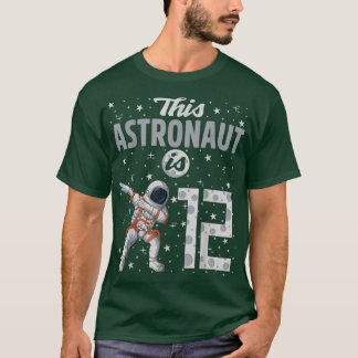 Camiseta Este Astronauta É 12 Astronauta 12 Birthd