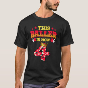 Camiseta Este Baller É Agora 4 Crianças Boliches Meninos 4 