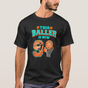 Camiseta Este Baller Tem Agora 9 Anos 9 Anos Noite De Baske