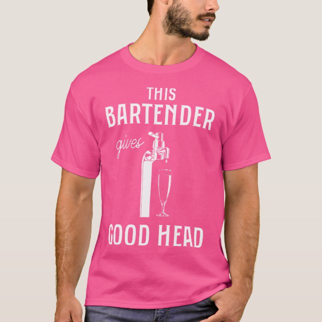 Camiseta Este Barman Dá Um Bom Serviço De Bar Engraçado. (Frente)
