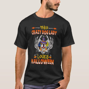 Camiseta Este Cachorro Louco Lady English Bulldog ama Hallo