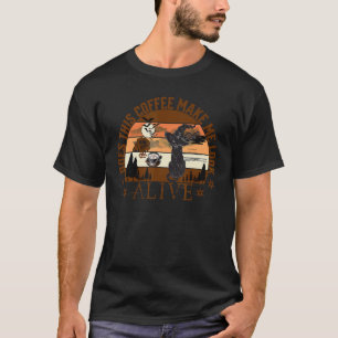 Camiseta Este Café Me Faz Parecer Vivo Café Preto C