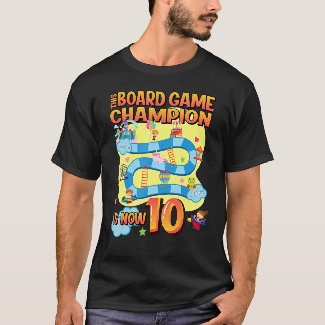 Camiseta Este Campeão De Jogo De Conselho Agora Tem 10 Fest (Frente)