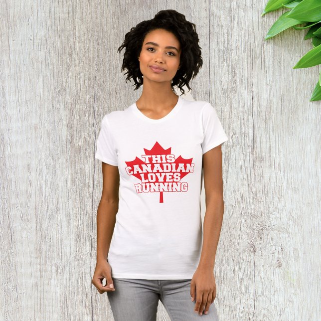 Camiseta Este Canadense Adora Correr (Criador carregado)
