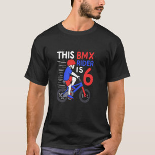 Camiseta Este Cavaleiro Bmx Tem 6 6 Engraçados Aniversário 