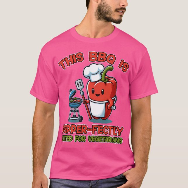 Camiseta Este Churrasco É Adequado Com Pimenta Para Vegetar (Frente)