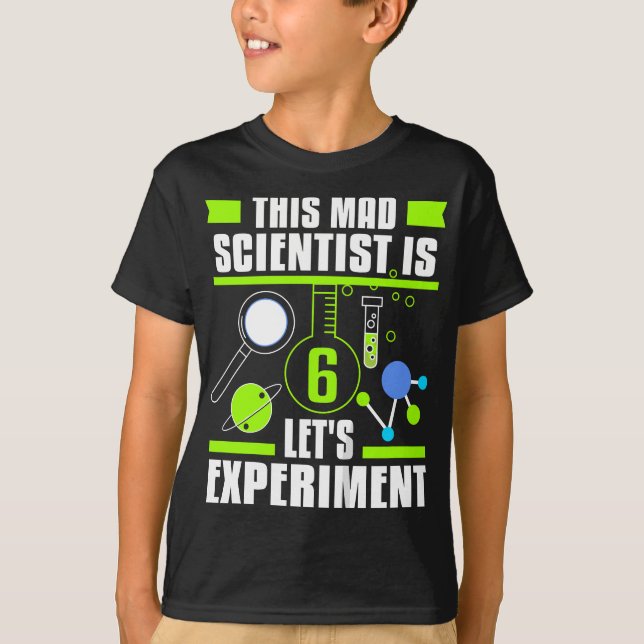 Camiseta Este Cientista Louco É 6 Ciência De Aniversário De (Frente)