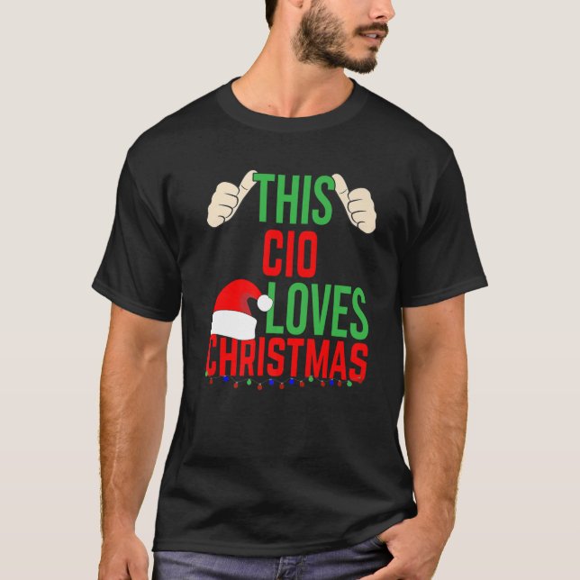 Camiseta Este CIO ama o Natal Feliz Natal Feriado de Natal (Frente)