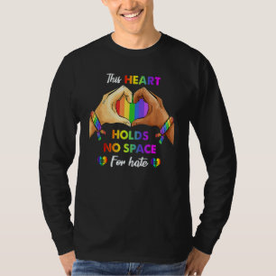 Camiseta Este Coração Não Tem Espaço Para Ódio Lgbt Coração