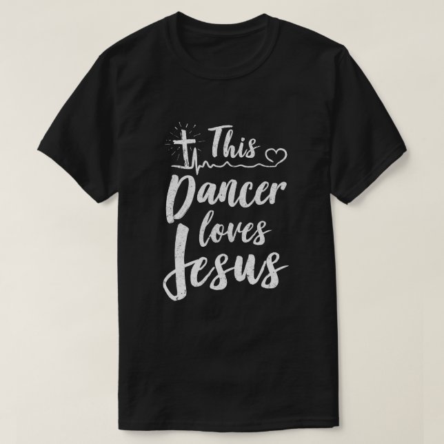 Camiseta Este Dançarino Ama a Dança Cristã de Jesus (Frente do Design)
