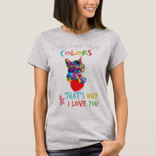 Camiseta Este design de Gato de Consciência do Autismo Bon