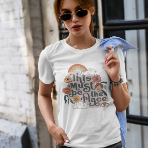 Camiseta Este Deve Ser O Lugar Boho Floral