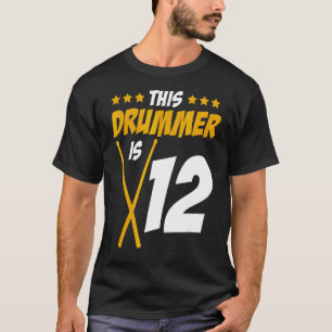 Camiseta Este Drummer É 12 Drummer Drum Set Music