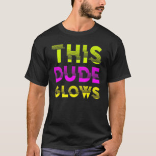 Camiseta Este Dude Glows da festa dos anos 80, vintage retr