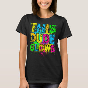 Camiseta Este Dude Glows da festa dos anos 80, vintage retr
