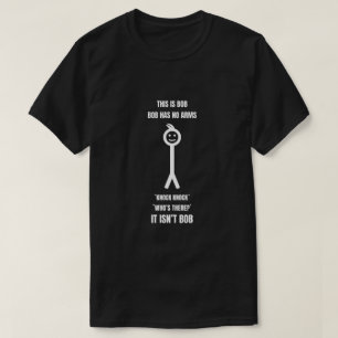 Camiseta Este é Bob Bob não tem armas Knock Knock Quem é