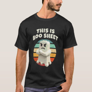 Camiseta Este é Boo Sheet Ghost, Retro, Bloco de Construção