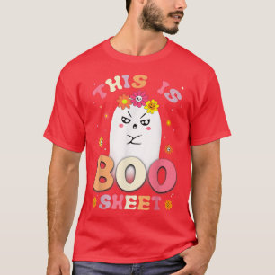 Camiseta Este É Boo Sheet Retro Halloween Groovy Cute Ghos