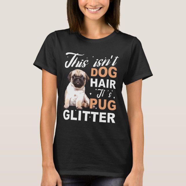 Camiseta Este É Cabelo De Cachorro Seu Cachorro Glitter Eng (Frente)