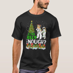 Camiseta Este É Jolly Suficiente Fox Terrier Dog Christma
