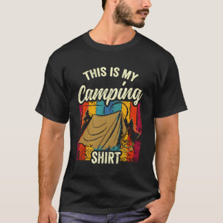 Camiseta Este É Meu Acampamento Local de Acampamento Amigo