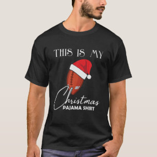 Camiseta Este É Meu Amante De Futebol Do Pajama De Natal