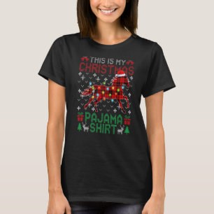 Camiseta Este É Meu Animal De Xadrez Vermelha De Cavalo Do