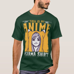 Camiseta Este É Meu Anime Pajama Kawaii Anime Fo Ears