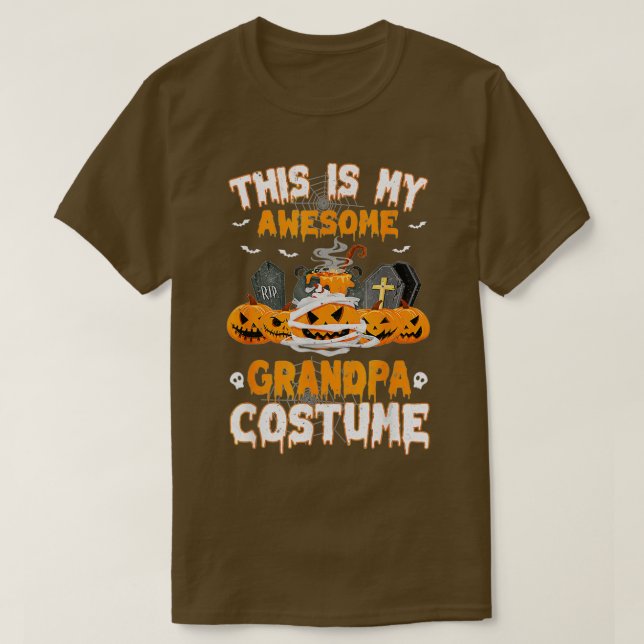 Camiseta Este É Meu Avô Fantástico Costume Assustador Pumpk (Frente do Design)