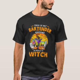 Camiseta Este É Meu Bartender Fantasia Bruxa Assustadora Di