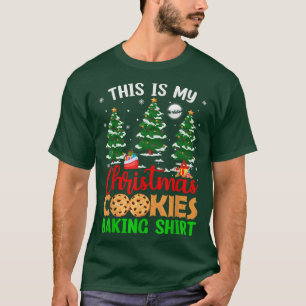 Camiseta Este É Meu Biscoito De Natal Fazendo Árvore De Nat