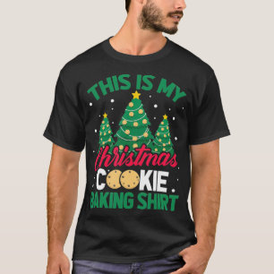 Camiseta Este É Meu Biscoito De Natal Fazendo Árvore De Nat