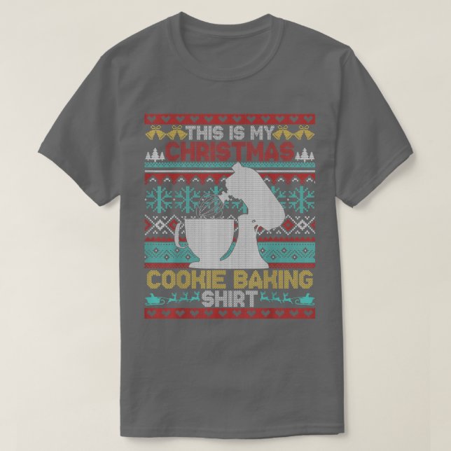 Camiseta Este É Meu Biscoito De Natal Fazendo Baker Engraça (Frente do Design)