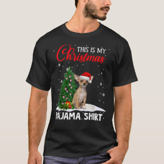 Camiseta Este É Meu Cachorro De Natal Do Pajama Chihuahua X