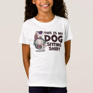 Camiseta Este É Meu Cachorro Sentado Com Cachorro De Cartoo