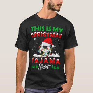 Camiseta Este É Meu Chapéu de Natal de Futebol de Pijama de