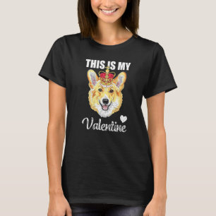 Camiseta Este É Meu Corgi De São Valentim Para Corgi Cachor