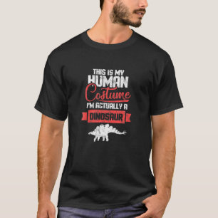 Camiseta Este É Meu Fardamento Humano de Dinossauro Rex Sau